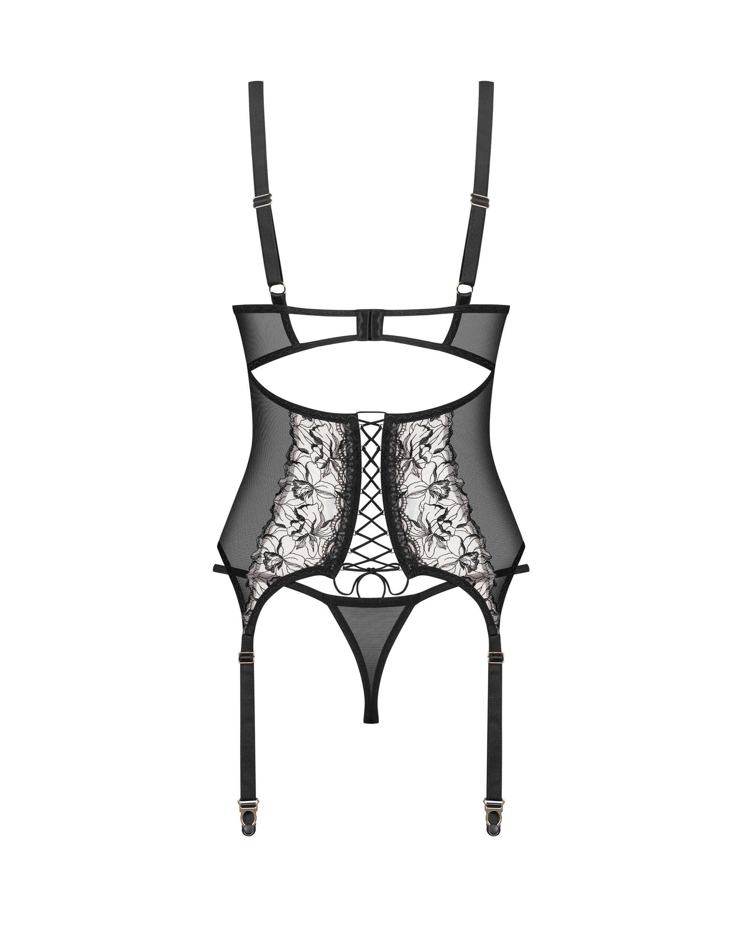 Vila blanes corset et string Noirs · Obsessive · vue 4