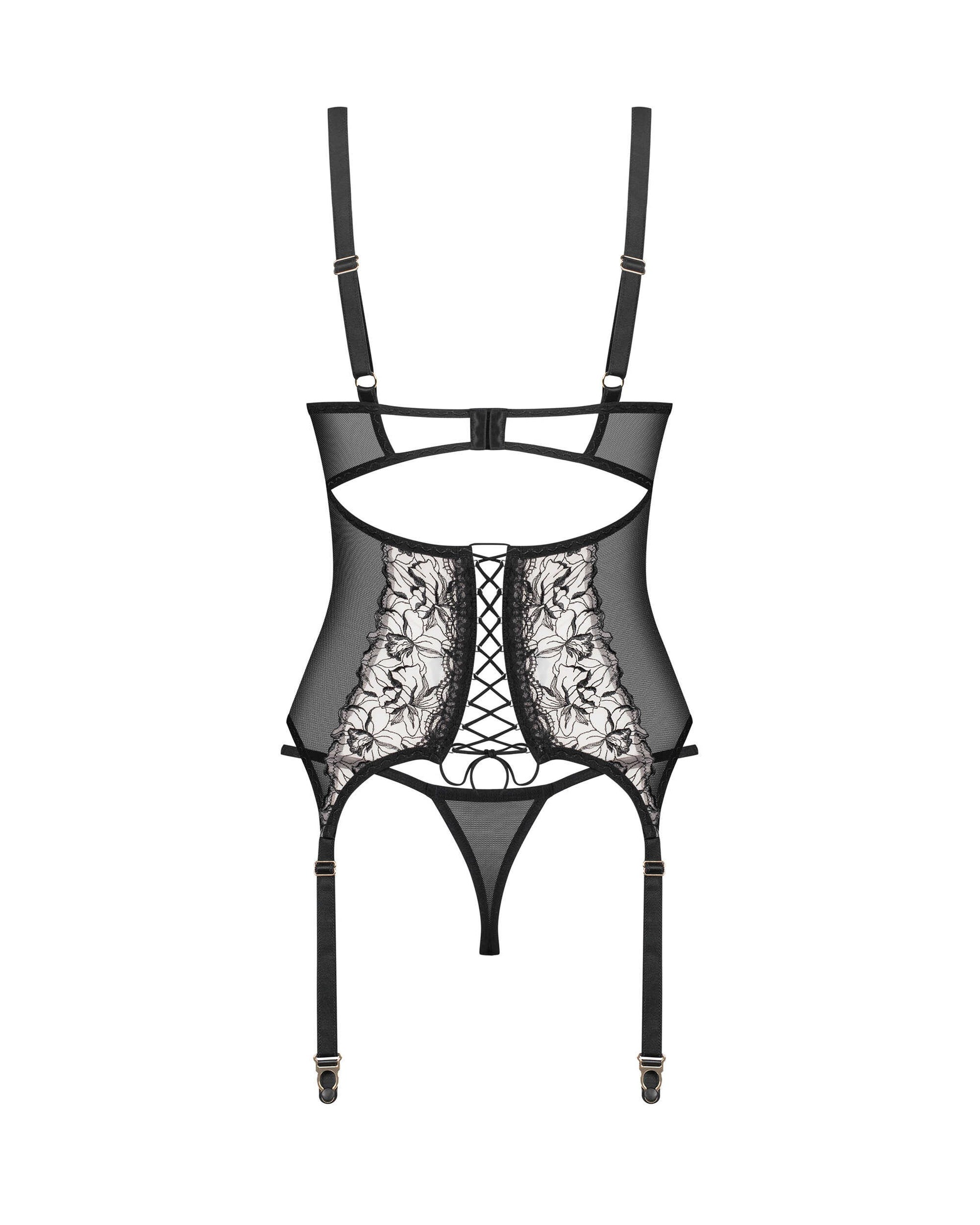Vila blanes corset et string Noirs · Obsessive · vue 4