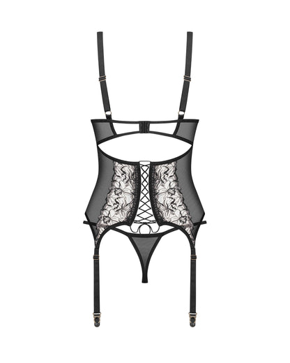Vila blanes corset et string Noirs · Obsessive · vue 4