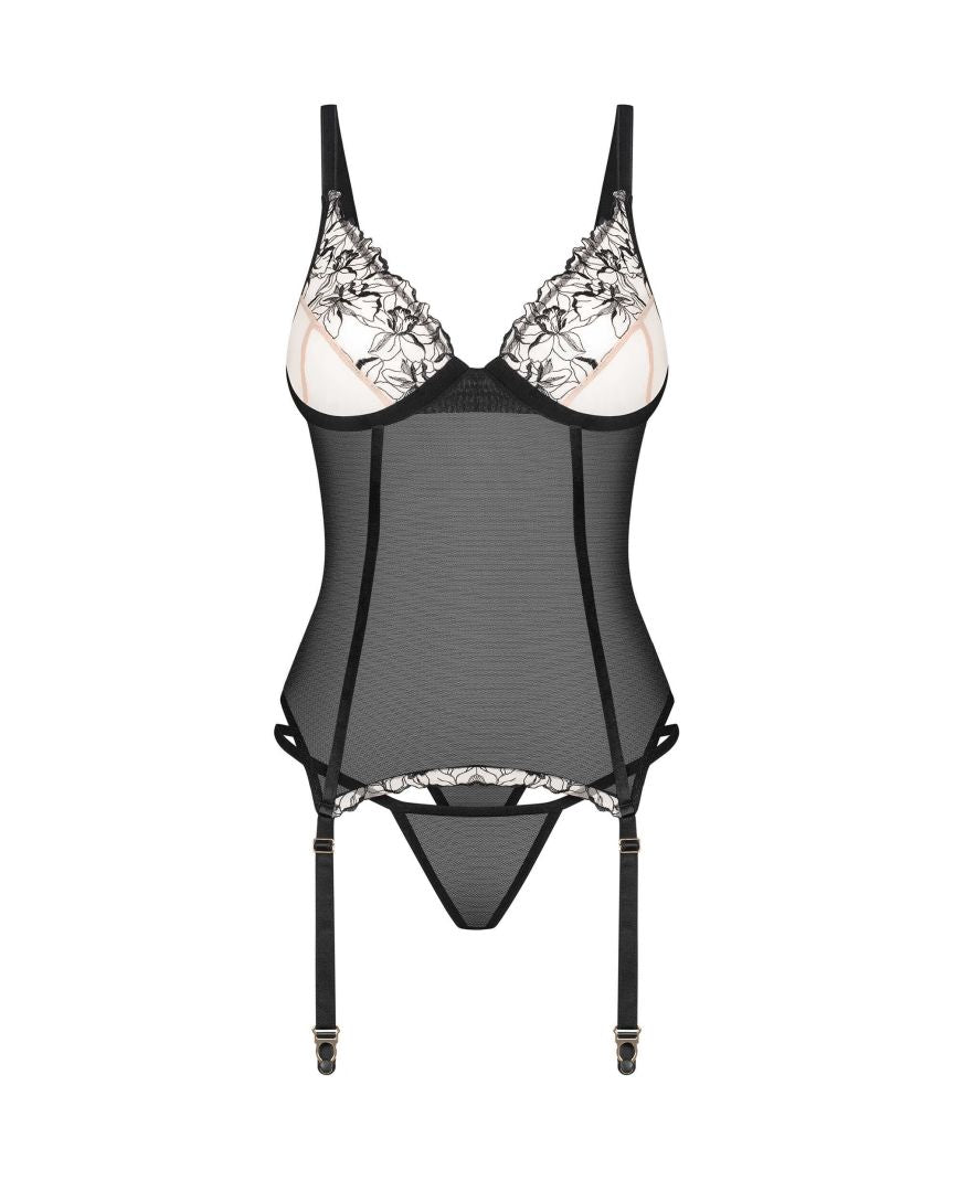 Vila blanes corset et string Noirs · Obsessive · vue 3