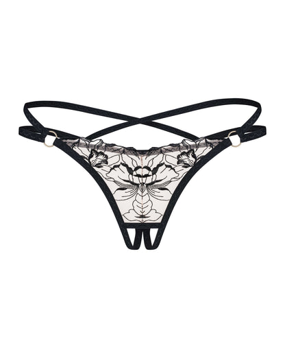 Vila blanes string ouvert Noir · Obsessive · vue 4