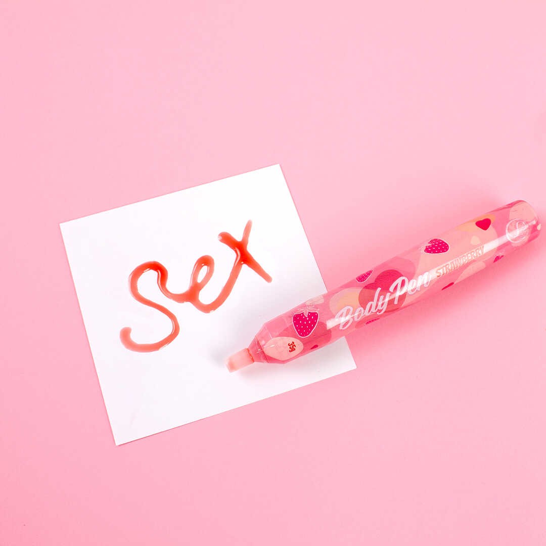 Stylo comestible Fraise sans bretelles · Secret Play · vue 5