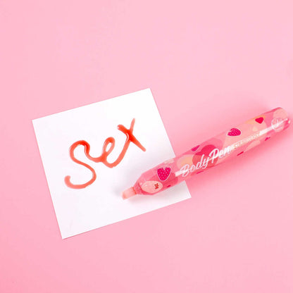 Stylo comestible Fraise sans bretelles · Secret Play · vue 5