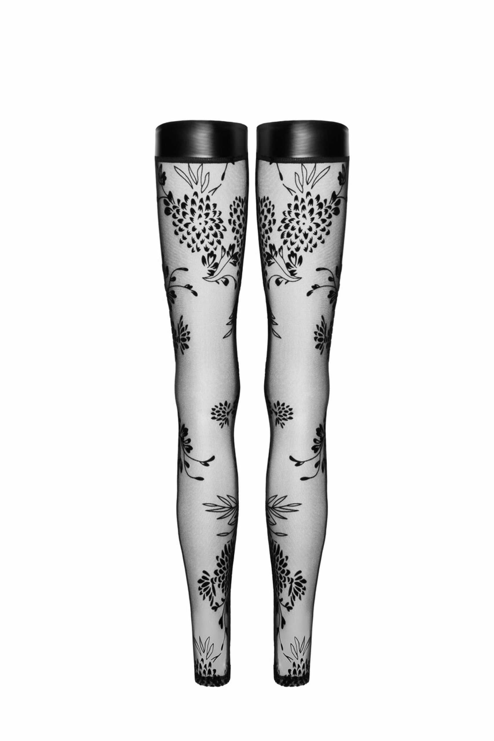 Bas en tulle avec broderie flock à motifs · Noir Handmade · vue 5