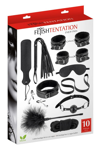 Coffret Bondage SM 10 pièces cuir · Fetish Tentation · vue 2