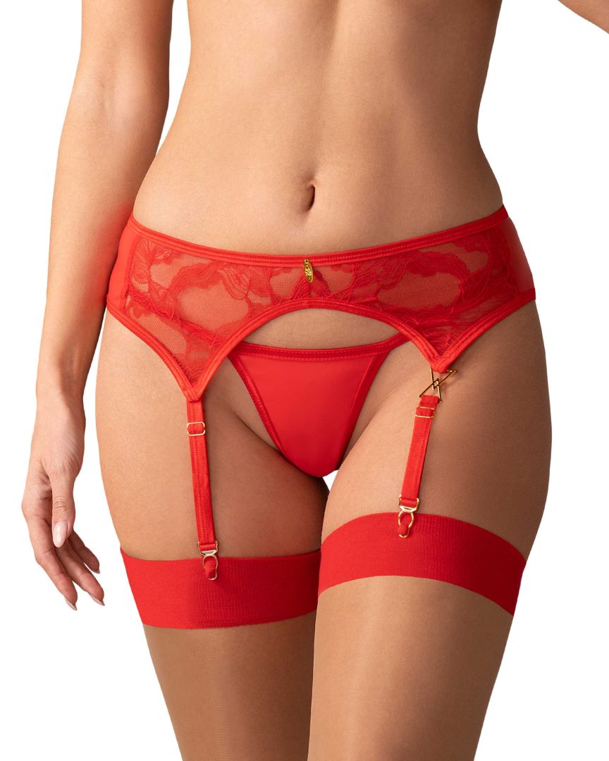 Aliosa porte-jarretelles Rouge · Obsessive · vue 3