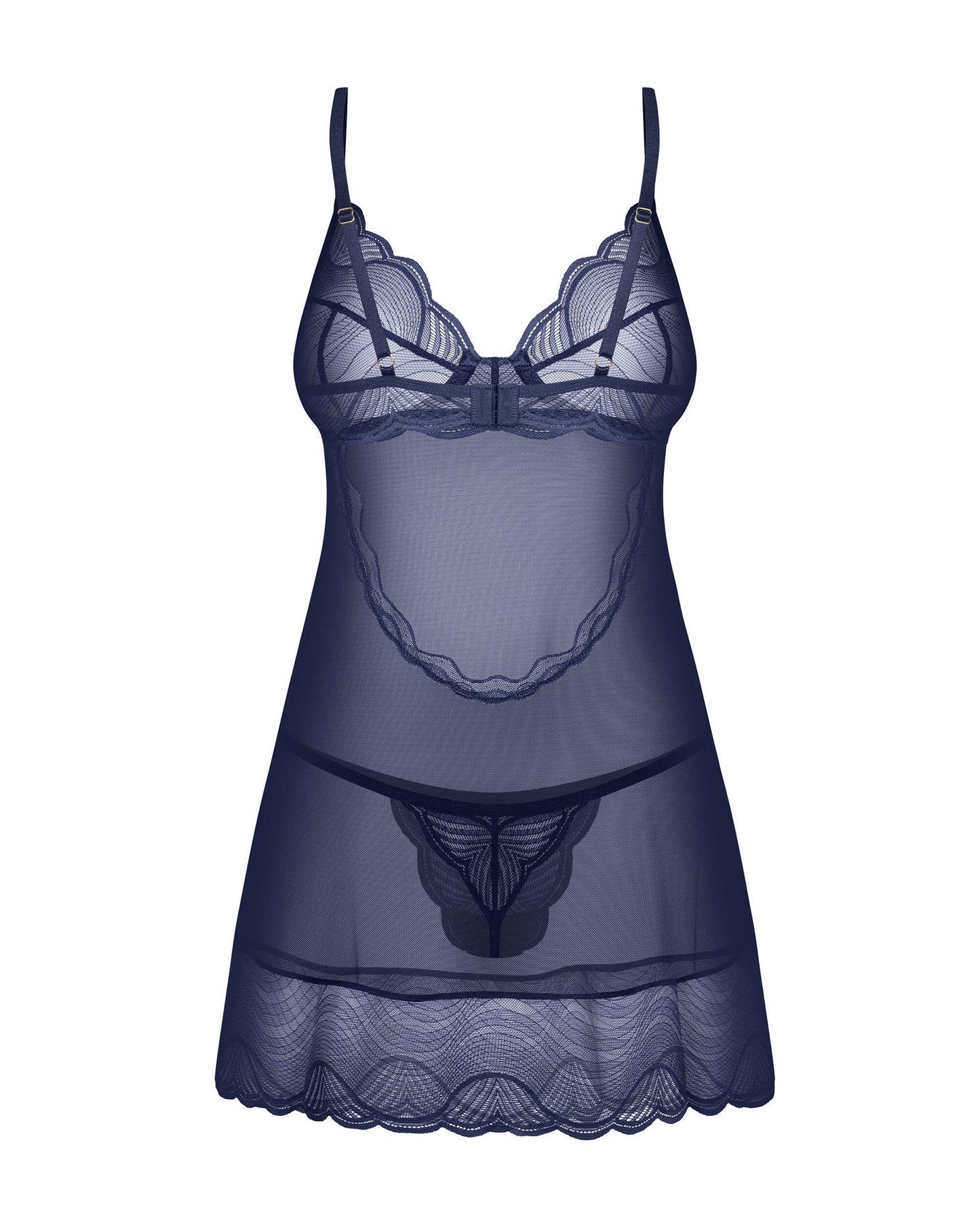 Nightly Blue nuisette et string Bleu · Obsessive · vue 5