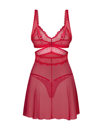Cupide Desir babydoll et String Rouge · Obsessive · vue 5