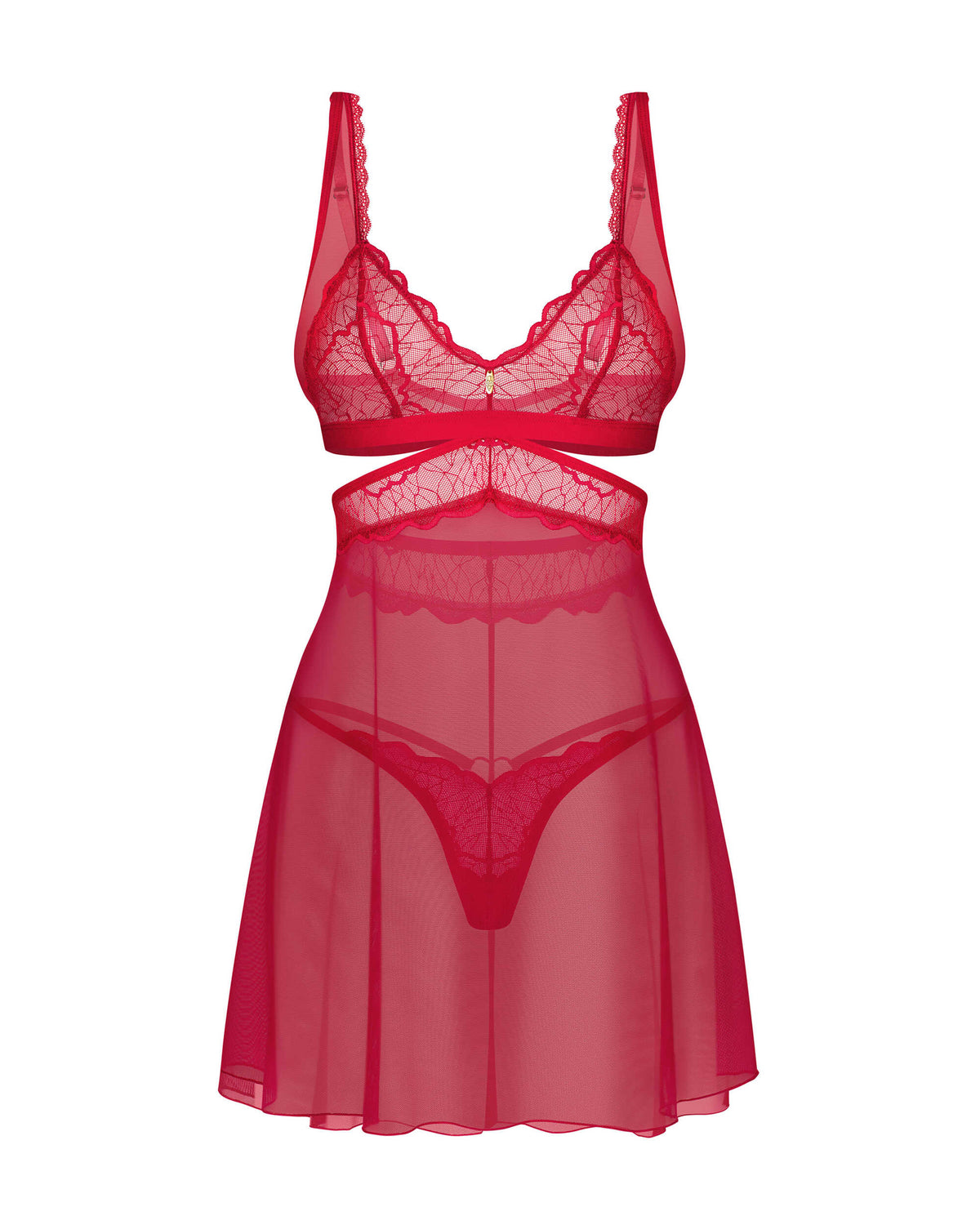 Cupide Desir babydoll et String Rouge · Obsessive · vue 4
