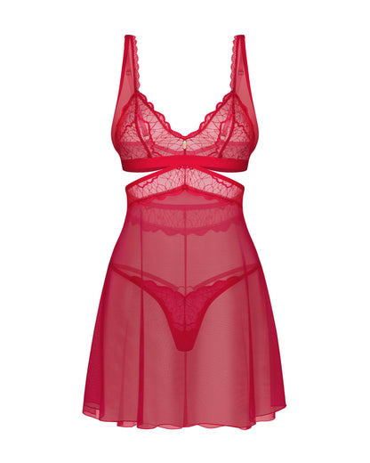 Cupide Desir babydoll et String Rouge · Obsessive · vue 4