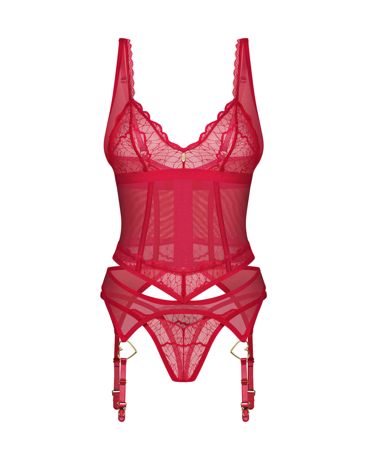 Cupide Desir corset et string Rouge · Obsessive · vue 5