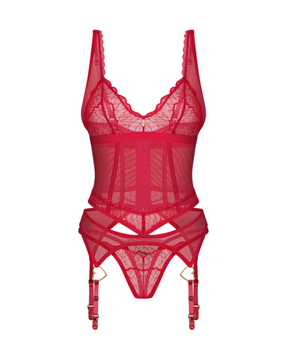 Cupide Desir corset et string Rouge · Obsessive · vue 5