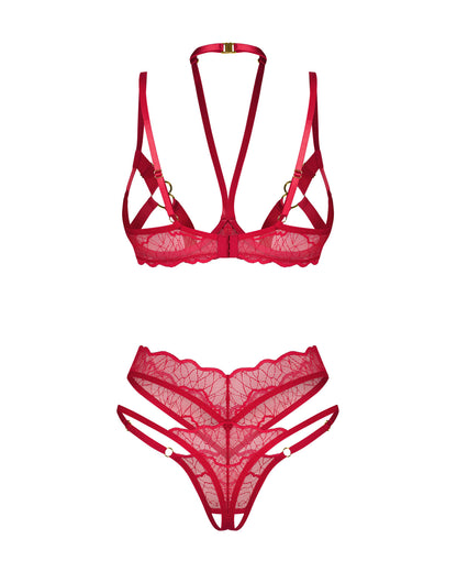 Cupide desir ensemble 2 pièces ouvert Rouge · Obsessive · vue 4