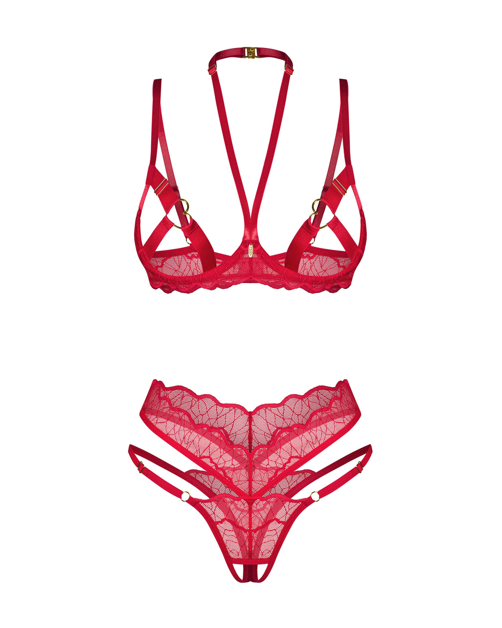 Cupide desir ensemble 2 pièces ouvert Rouge · Obsessive · vue 3
