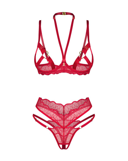 Cupide desir ensemble 2 pièces ouvert Rouge · Obsessive · vue 3