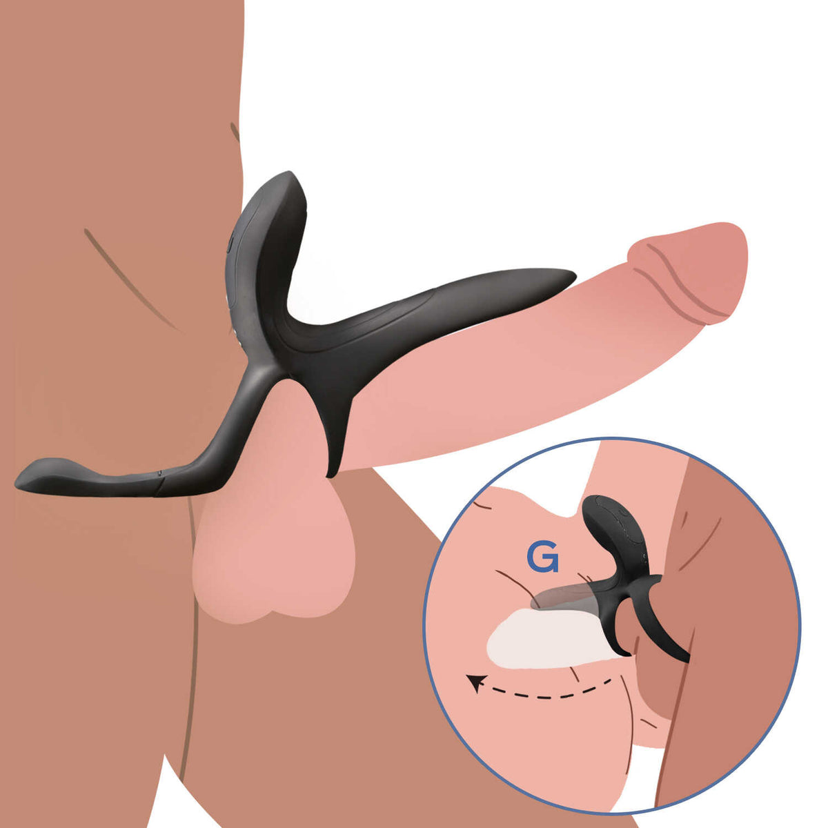 PLEASURE PIVOT Vibromasseur pour couples contrôlé par application Noir · Honey Play Box · vue 4