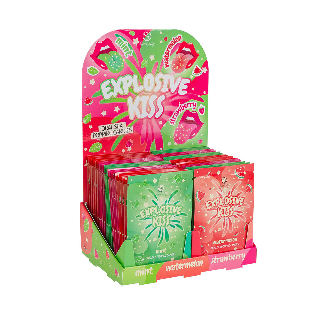 Bonbons pétillants pour sexe oral présentoir 48 sachets Secret Play