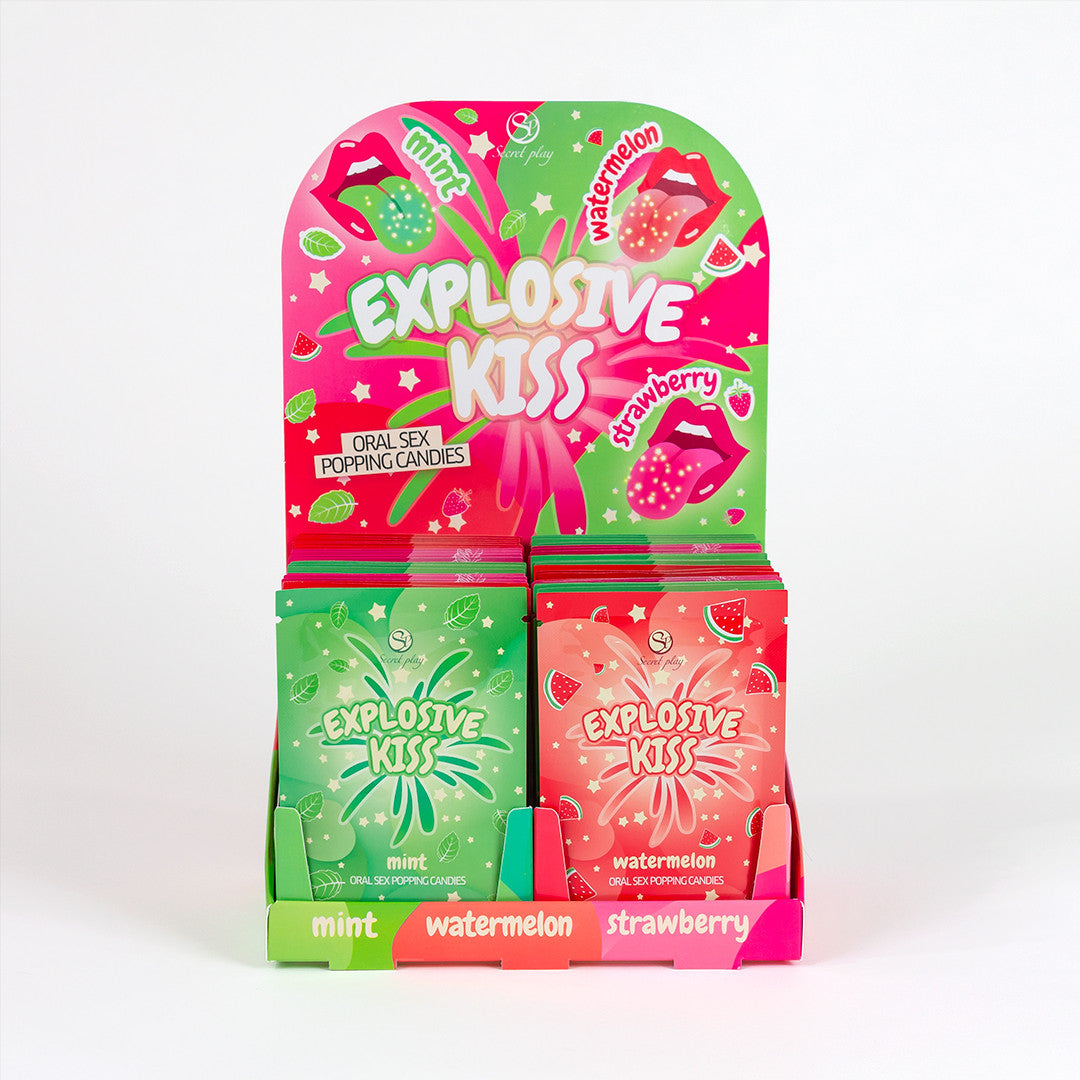 Bonbons pétillants pour sexe oral présentoir 48 sachets Secret Play