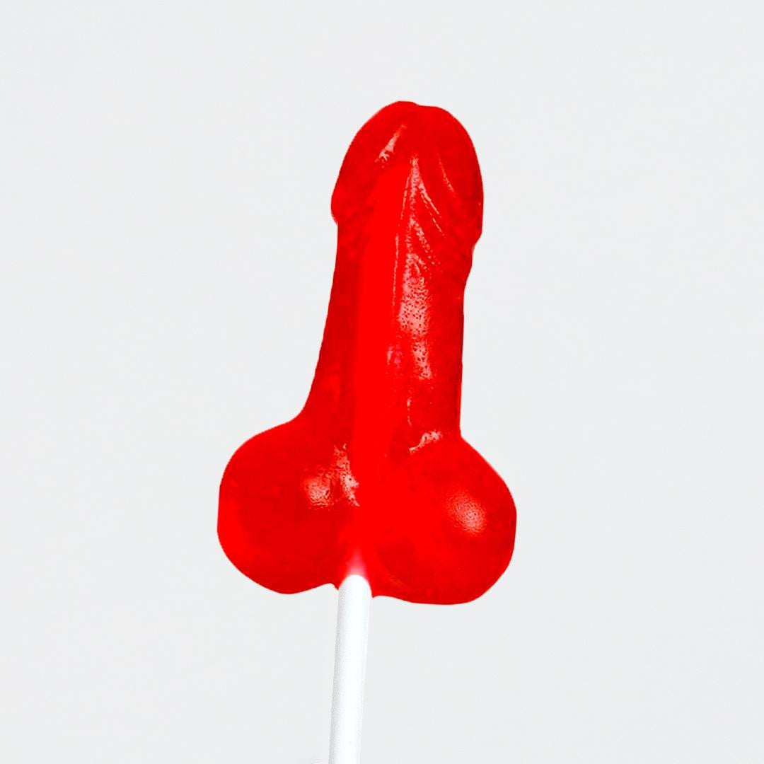 Présentoir de 40 sucettes pénis saveur fraise Secret Play