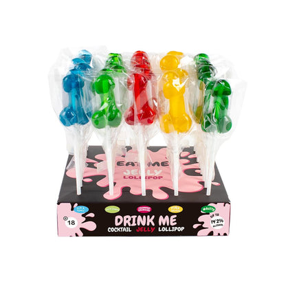 Présentoir de sucettes pénis à l’alcool saveurs cocktail Secret Play
