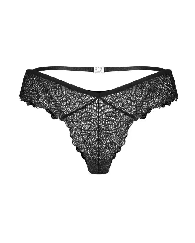 Tanga Iliosa lingerie - Noir, élégantes culottes en dentelle noire pour un style sensuel au quotidien.