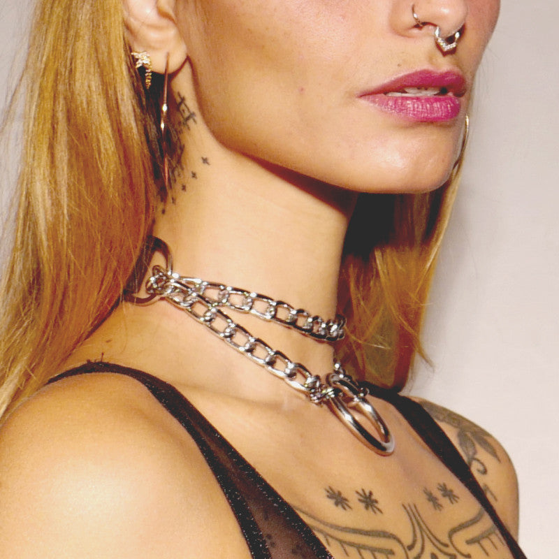 Collier étrangleur Silver · The Sinners · vue 2