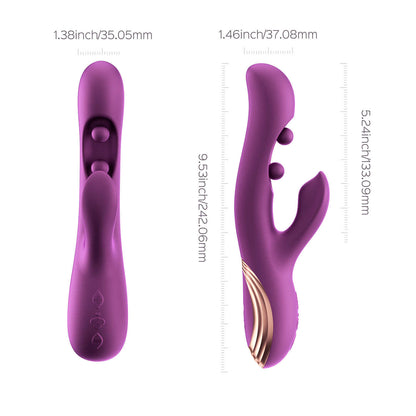 Gem vibromasseur rabbit avec capteurs de pression et application Violet · Honey Play Box · vue 3