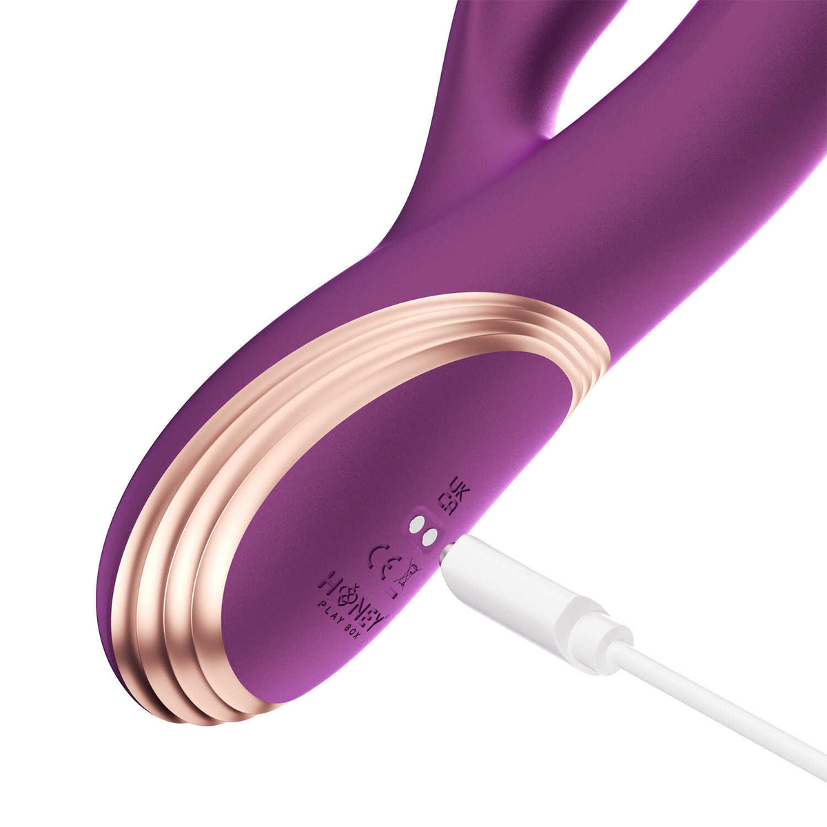 Gem vibromasseur rabbit avec capteurs de pression et application Violet · Honey Play Box · vue 5