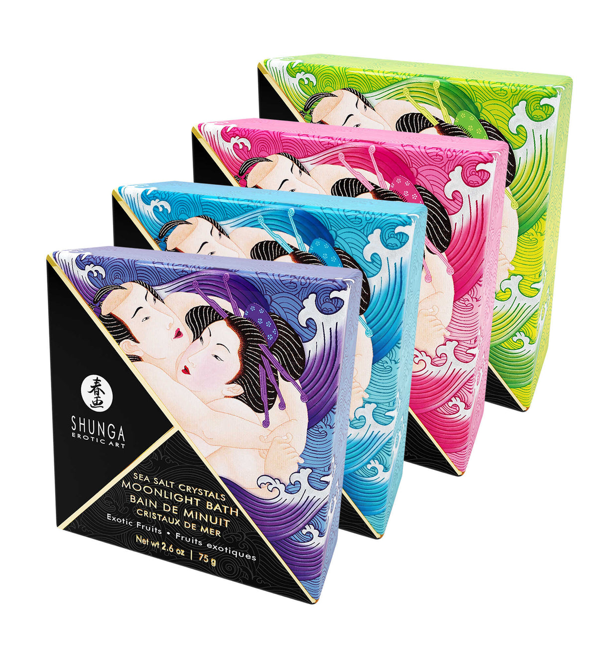 Présentoir de 24 sels de bain de la mer Morte Shunga