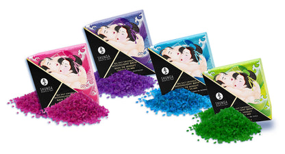 Présentoir de 24 sels de bain de la mer Morte Shunga