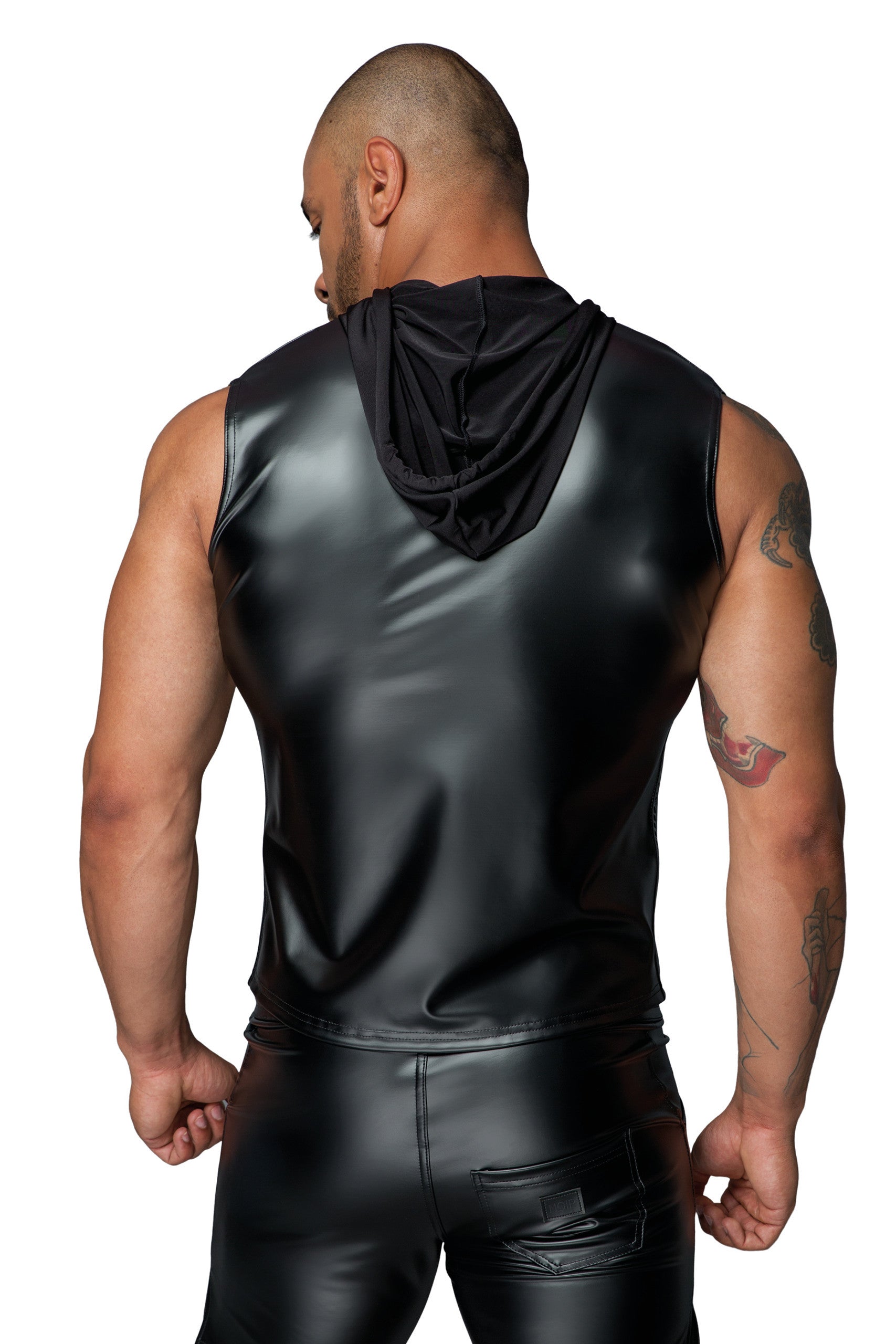 Chemise à capuche avec fermeture éclair à double sens · Noir Handmade · vue 3