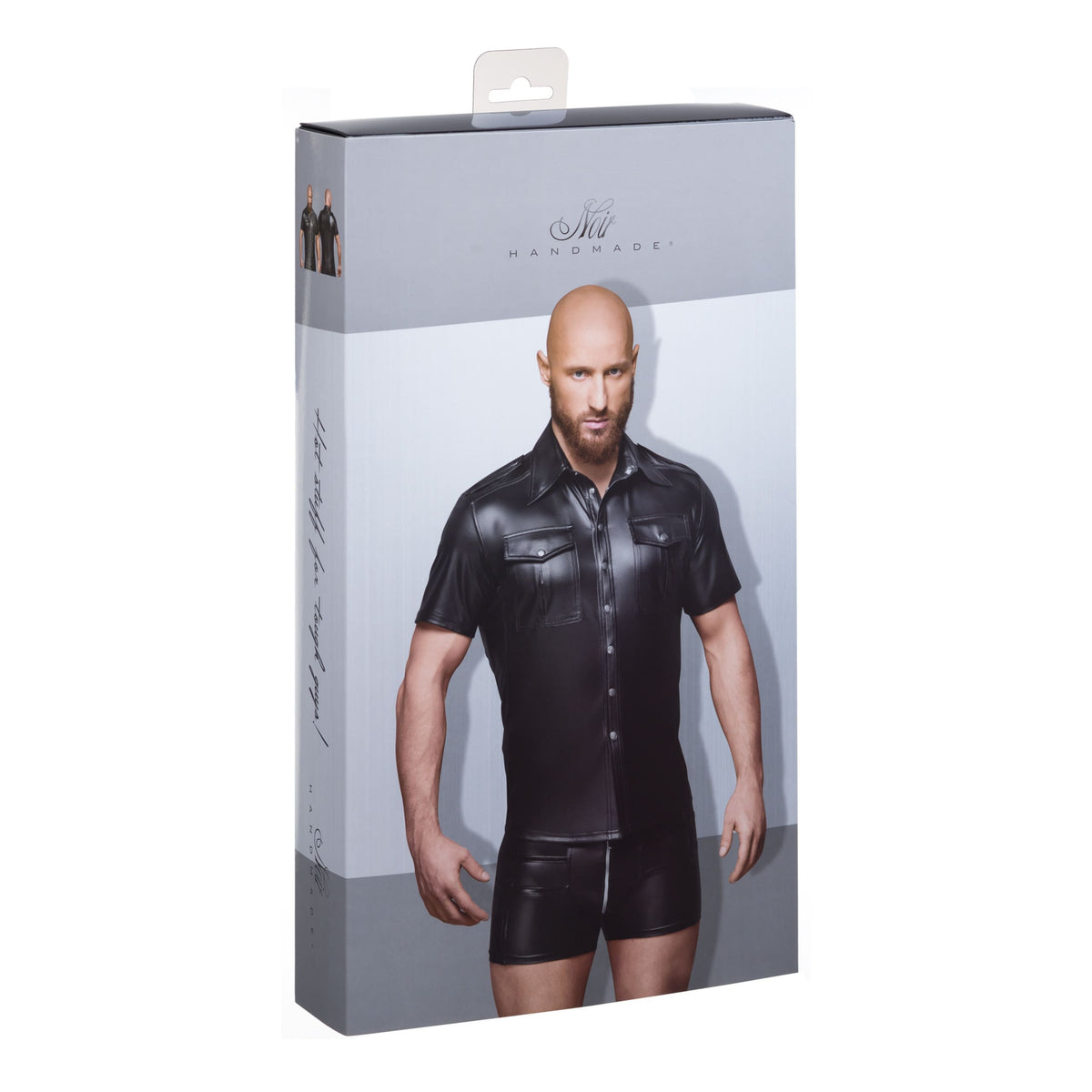 Chemise homme avec poches avant · Noir Handmade · vue 5