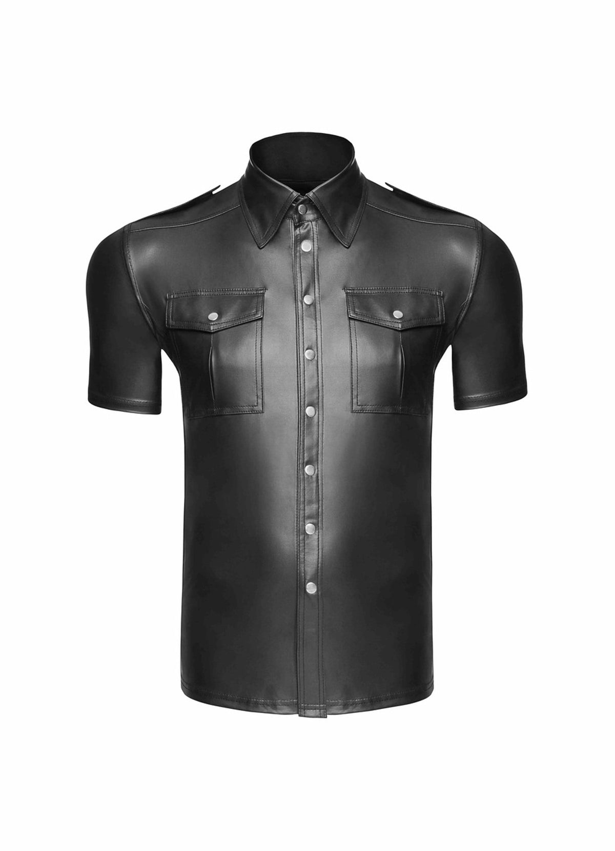 Chemise homme avec poches avant · Noir Handmade · vue 3
