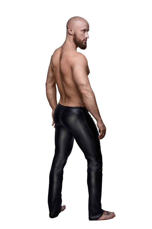Pantalon long pour homme avec app. PVC · Noir Handmade · vue 2