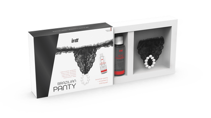Black brazilian panty String et lubrifiant · INTT Cosmétiques · vue 2