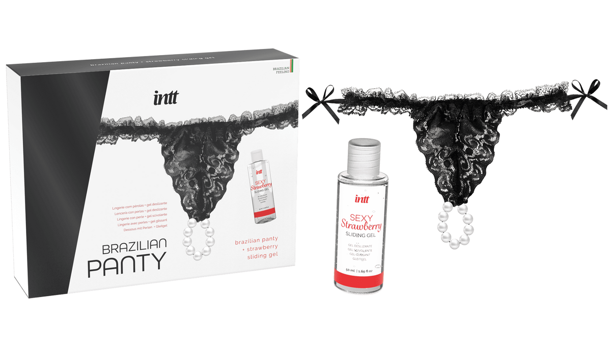Black brazilian panty String et lubrifiant · INTT Cosmétiques · vue 3