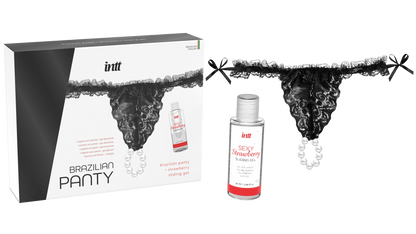 Black brazilian panty String et lubrifiant · INTT Cosmétiques · vue 3