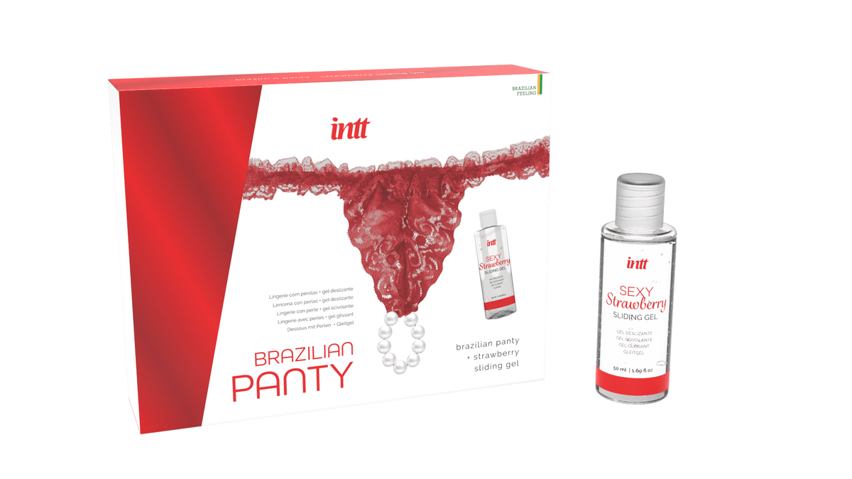 Red brazilian panty String et lubrifiant · INTT Cosmétiques