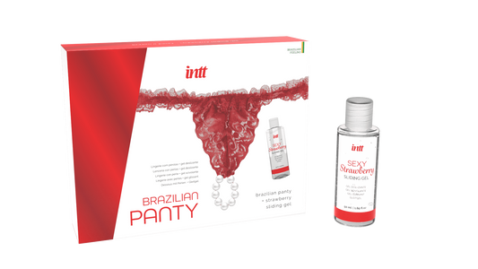 Red brazilian panty String et lubrifiant · INTT Cosmétiques