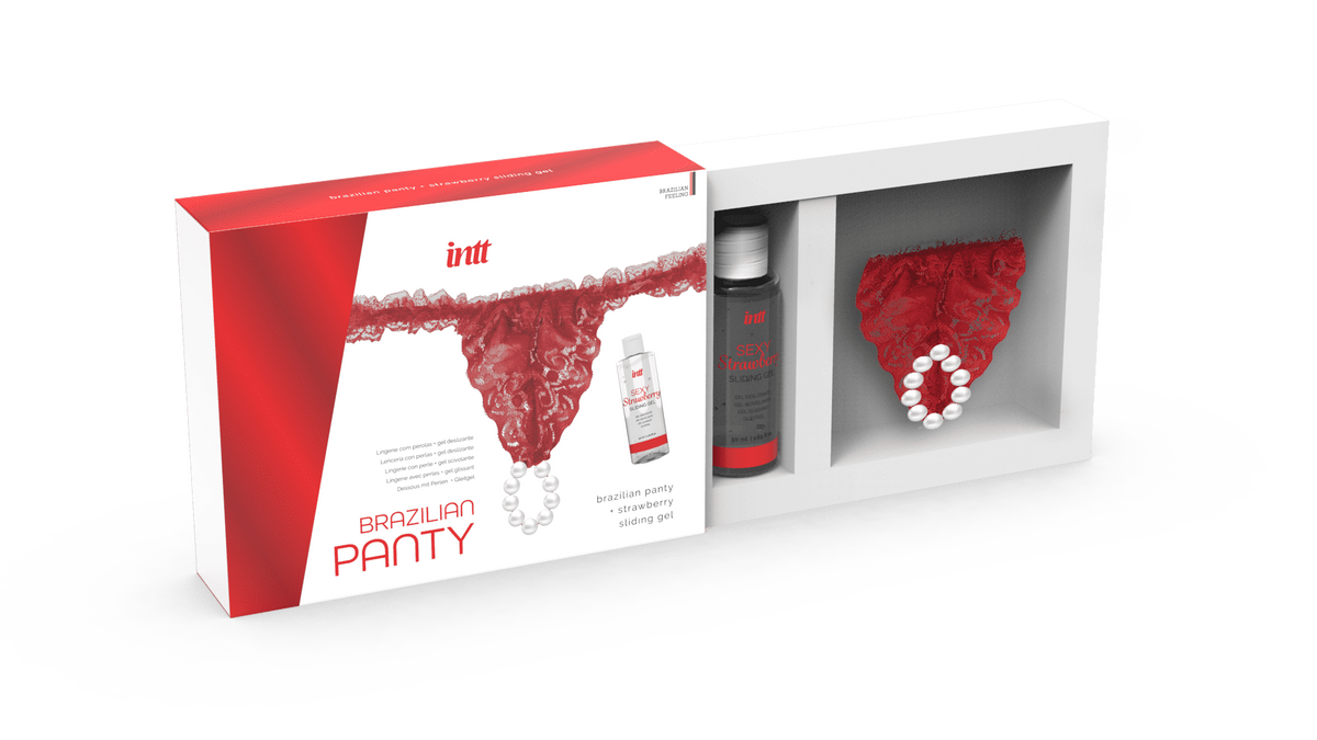 Red brazilian panty String et lubrifiant · INTT Cosmétiques · vue 2