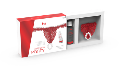 Red brazilian panty String et lubrifiant · INTT Cosmétiques · vue 2