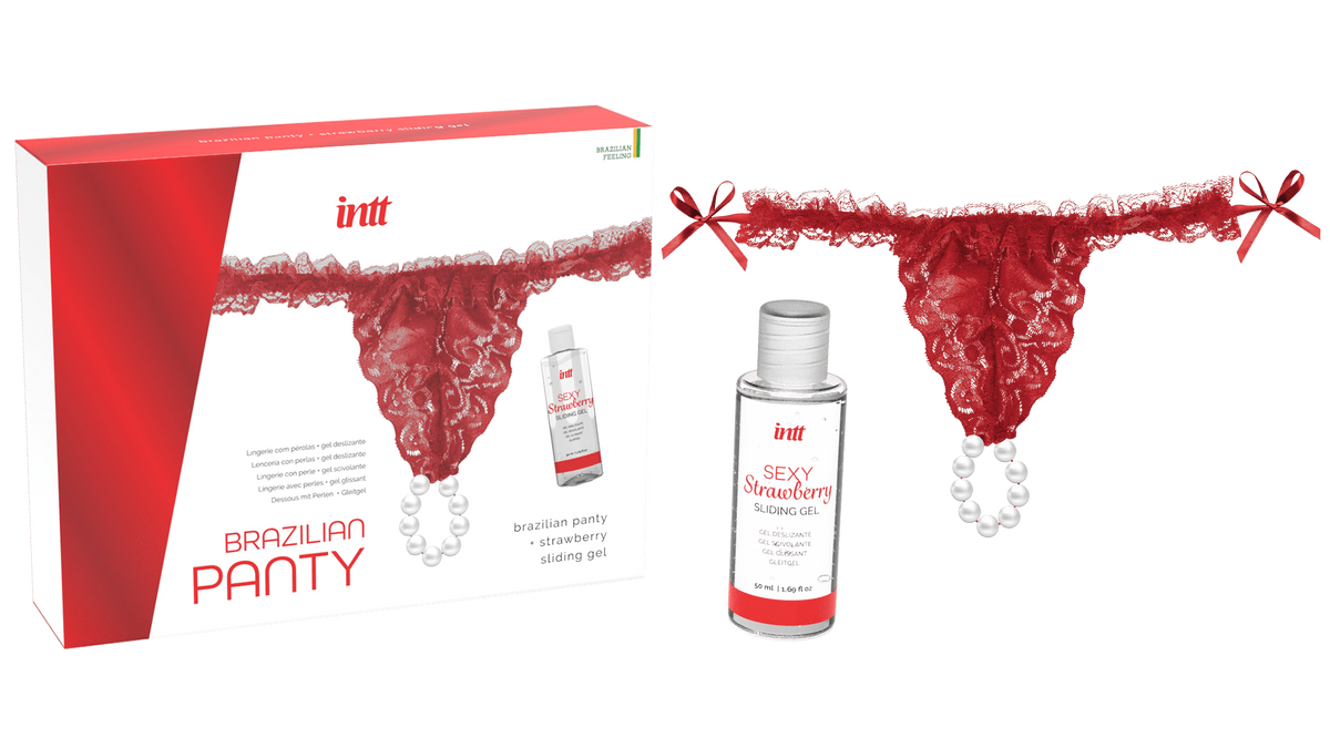 Red brazilian panty String et lubrifiant · INTT Cosmétiques · vue 3