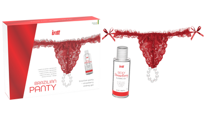Red brazilian panty String et lubrifiant · INTT Cosmétiques · vue 3