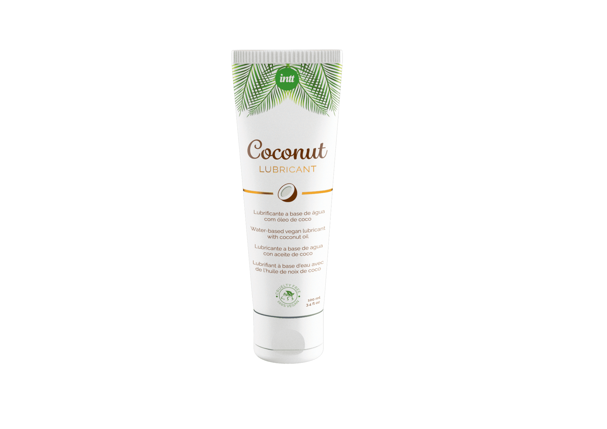 Vegan noix de coco lubricant Lubrifiant base eau · INTT Cosmétiques