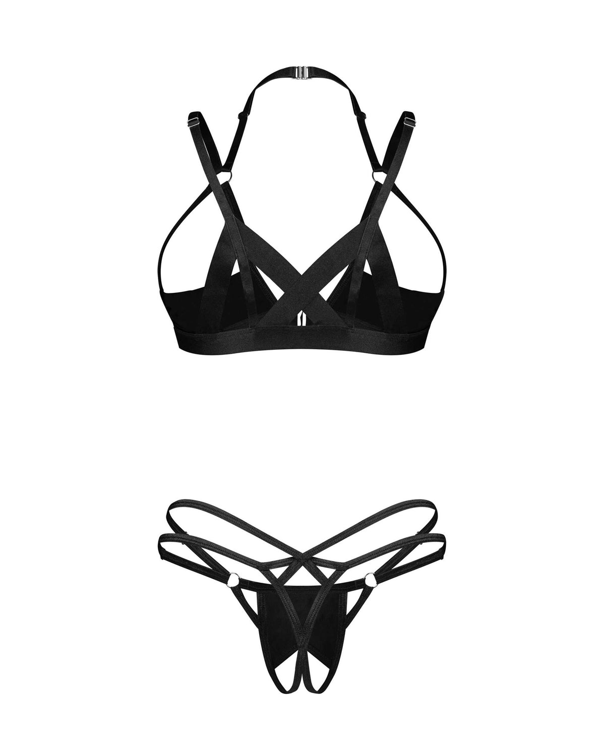 Keira Lise ensemble lingerie ouvert noir · Obsessive · vue 4