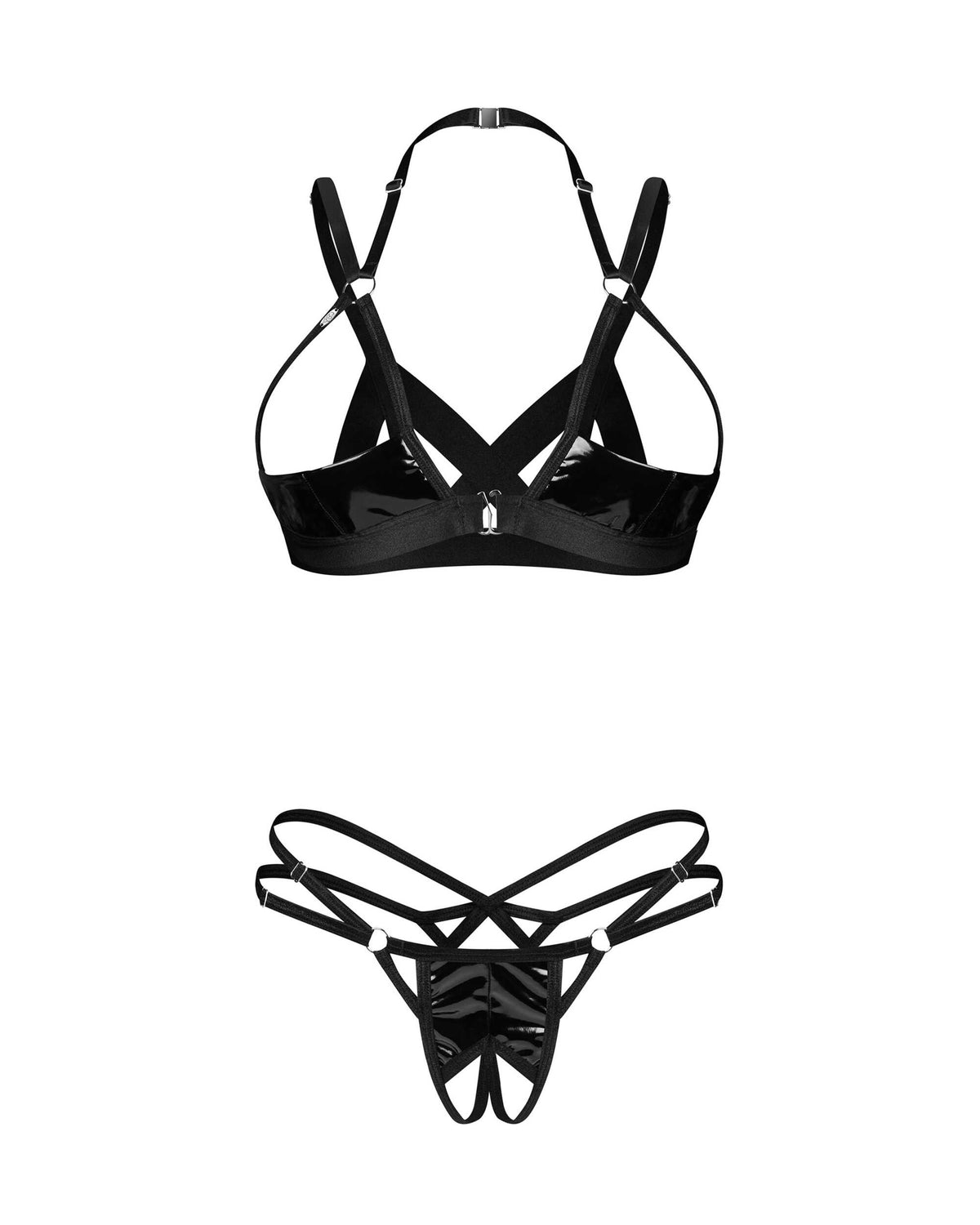 Keira Lise ensemble lingerie ouvert noir · Obsessive · vue 3