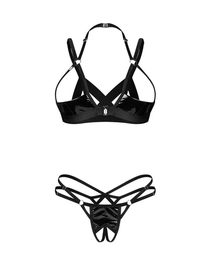 Keira Lise ensemble lingerie ouvert noir · Obsessive · vue 3