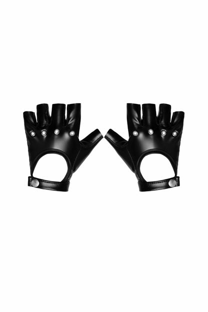 Gants sans doigts Powerwetlook · Noir Handmade · vue 2