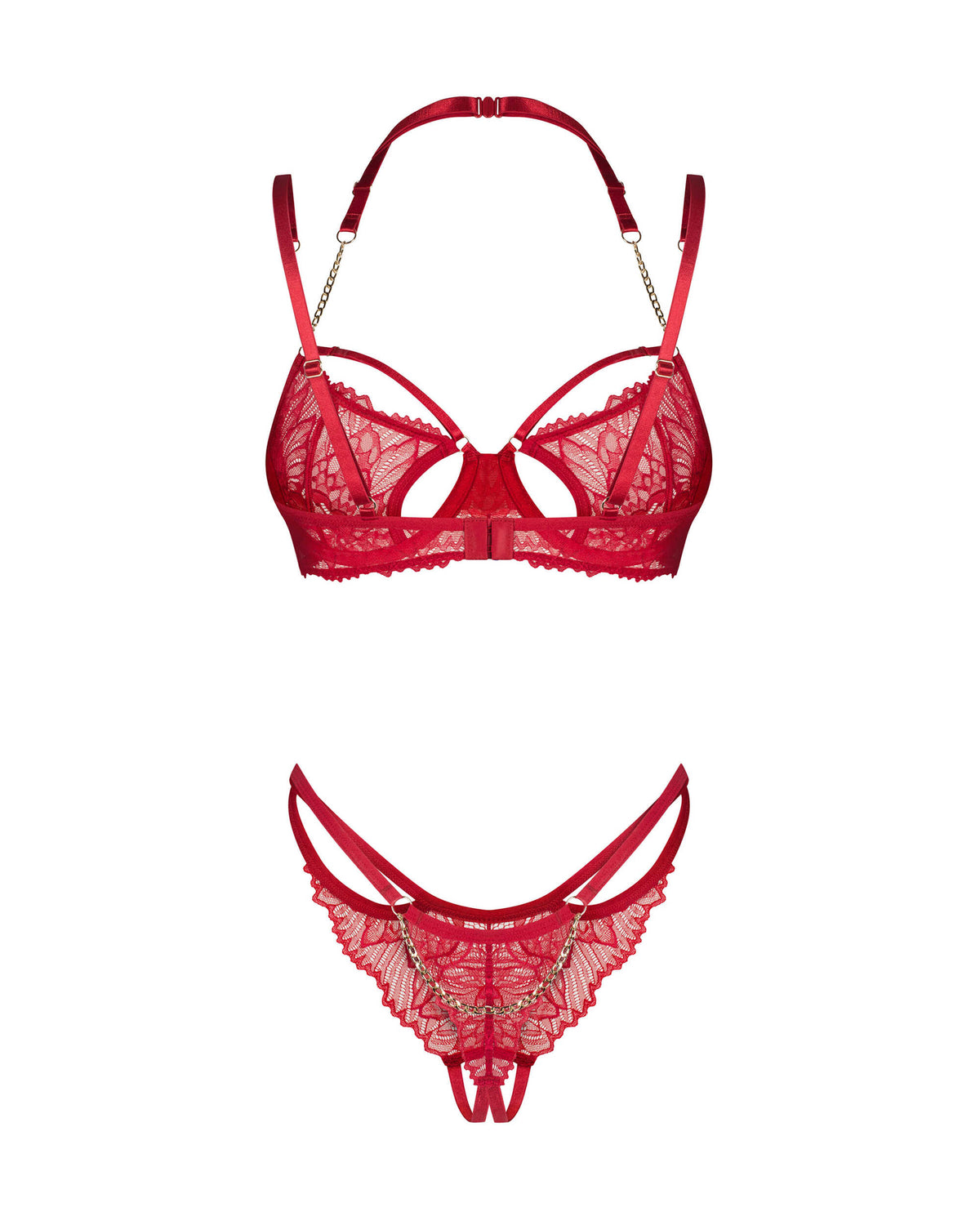Matildea ensemble lingerie ouvert rouge · Obsessive · vue 5