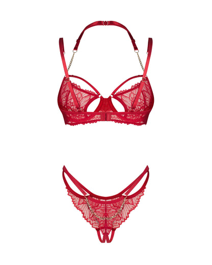 Matildea ensemble lingerie ouvert rouge · Obsessive · vue 5